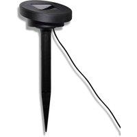 Berkfield Home Solar Bowl 3 LED Garden Lights with Spike Anchors & Solar Panel in White