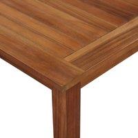 Berkfield Home Garden Table 150x90x74 cm Solid Acacia Wood in Brown | Size: 150 x 90 x 74 cm