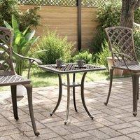 Berkfield Home Garden Table Bronze 53x53x53 cm Cast Aluminium in Brown | Size: 53 x 53 x 53 cm
