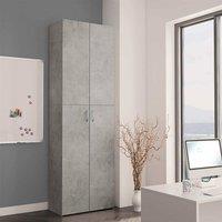 Berkfield Home Office Cabinet Concrete Grey 60x32x190 cm Engineered Wood | Size: 60 x 32 x 190 cm