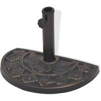 Berkfield Home Parasol Base Resin Half Round Bronze 9 kg