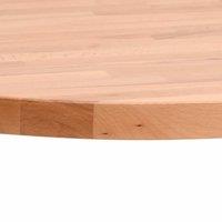 Berkfield Home Table Top 30x1.5 cm Round Solid Wood Beech in Light Tan | Size: 30x1.5 cm