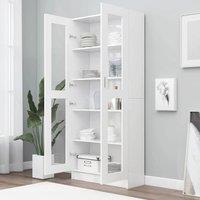 Berkfield Home Vitrine Cabinet White 82.5x30.5x185.5 cm Engineered Wood