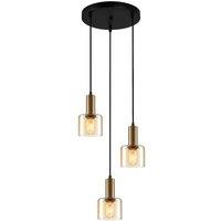 Netlighting Santia Modern 3 Light Cluster Pendant Ceiling Light E27 in Copper