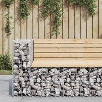 Berkfield Home Garden Bench Gabion Design 92x71x65.5 cm Solid Wood Pine in Brown