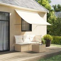 Berkfield Home Retractable Awning Cream 200x150 cm Fabric & Steel