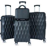 Obasyhig 4PCS Travel Luggage Suitcase Set in Black