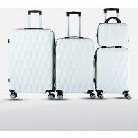 Obasyhig 4PCS Travel Luggage Suitcase Set in White