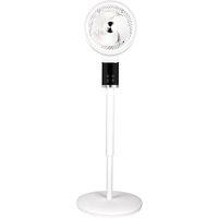 TCP White Pedestal Fan, Quiet 3D Oscillation Adjustable Height