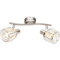 Netlighting Kris Twin Ceiling Spotlight Nickel Matt 2x E14 in Grey