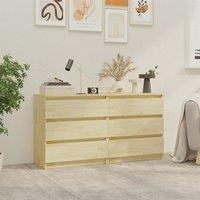 Berkfield Home Bedside Cabinets 2 pcs 60x36x64 cm Solid Pinewood in Brown | Size: 60 x 36 x 64 cm