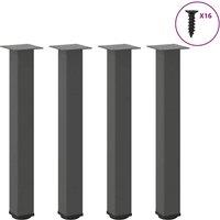 Berkfield Home Coffee Table Legs 4 pcs Anthracite 72-74 cm Steel in Black