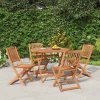 Berkfield Home 5 Piece Garden Dining Set Solid Wood Acacia in Brown