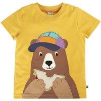 Frugi Boy's Carsen Circular T-shirt in Yellow | Size: 2-3 Years