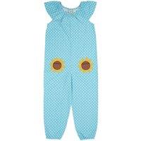 Frugi Girl's Dora Playsuit in Blue | Size: 1-2 Years