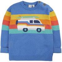Frugi Boy's Elwood Knitted Jumper in Blue | Size: 1-2 Years