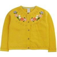 Frugi Girl's Juniper Cardigan in Yellow | Size: 4-5 Years