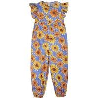 Frugi Girl's Lowenna Jumpsuit in Blue | Size: 1-2 Years