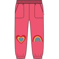 Frugi Girl's Malpas Applique Joggers in Pink | Size: 6-7 Years