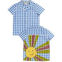 Frugi Boy's Noah Shirt in Blue | Size: 3-4 Years