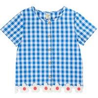 Frugi Girl's Sarah Shirt in Blue | Size: 4-5 Years