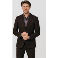 Dobell Men's Burgundy Donegal Tweed 2 Piece Suit | Size: 44R