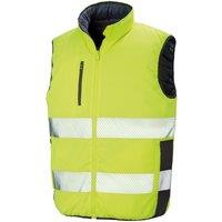 SAFE-GUARD by Result Men's Soft Touch Reversible Gilet in Yellow | Size: Small