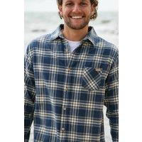 Rapanui Clothing Men's Cotton Flannel Shirt in Light Blue | Size: 2XL