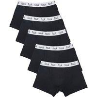 French Connection Men's 5 Pack FCUK Cotton Stretch Boxers in Off-White | Size: Small