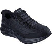 Skechers Men's CONTOUR FOAM COZY FIT Cozy Fit Slip-Ins Quilted Sneaker Black | Size: 9