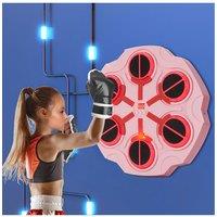 Living and Home 6-Target Music Boxing Machine with LED Light in Pink