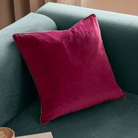 Furn Meridian Velvet Piped Cushion in Red | Size: 55 cm x 55 cm