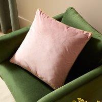 Furn Meridian Velvet Piped Cushion in Dusty Pink | Size: 55 cm x 55 cm