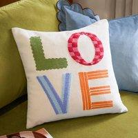 Furn Love Tuft Embroidered Cushion | Size: 45 cm x 45 cm