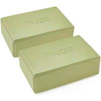 Myga Pair Of Yoga Blocks in Green