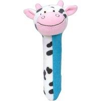 Fiesta Crafts Cow Baby Sensory Squeakaboo Squeaker Toy Rattle