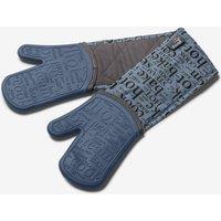 Zeal Steam Stop Waterproof Silicone Double Oven Gloves in Dark Blue
