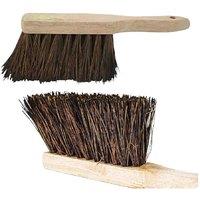 BARGAINS-GALORE 2 X 10.5' Stiff Bass Hand Brush Scrub Cleaning Bristle Indoor Outdoor in Brown
