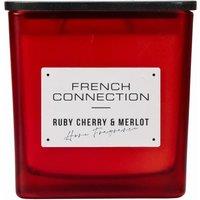 French Connection Square Range - Cherry & Merlot Candle 200g (1-Wick) - FCC003RS in Red | Size: XL