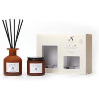 Aroma Naturals Aromatherapy Candle & Reed Diffuser Gift Set Calm Scent in Brown | Size: Medium