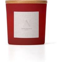 Aroma Naturals Frosted Decadence Glass Candle - Vanilla Bean Scent in Red | Size: Large