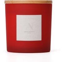 Aroma Naturals Frosted Decadence Glass Candle - Cashmere Scent in Red | Size: XL