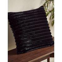 Catherine Lansfield 'Cosy Ribbed' Cushion in Black | Size: 45 cm x 45 cm