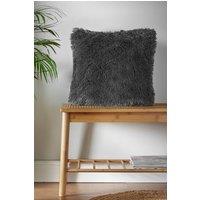 Catherine Lansfield 'Cuddly' Faux Fur Cushion in Charcoal | Size: 45 cm x 45 cm