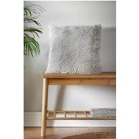 Catherine Lansfield 'Cuddly' Faux Fur Cushion in Silver | Size: 45 cm x 45 cm