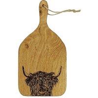 Selbrae House Oak Hanging Paddle - Small - Highland Cow in Natural