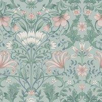 Holden Dcor Eclectic Collection Vintage Floral Wallpaper in Teal