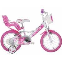Dino Bikes Little Heart 14 Kids Bike in White