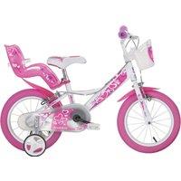Dino Bikes Little Heart 16 Kids Bike in White