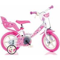 Dino Bikes Little Heart 12 Kids Bike in White